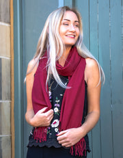 Mulberry Red Pashmina