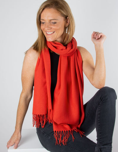 Mandarin Red Pashmina