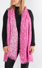 Metallic Star Scarf | Large Star | Hot Pink