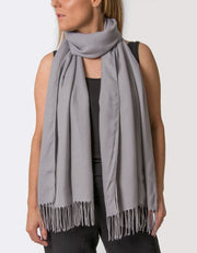 an image showing a mid grey pashmina