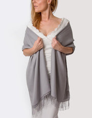 Mid Grey Wedding Pashmina