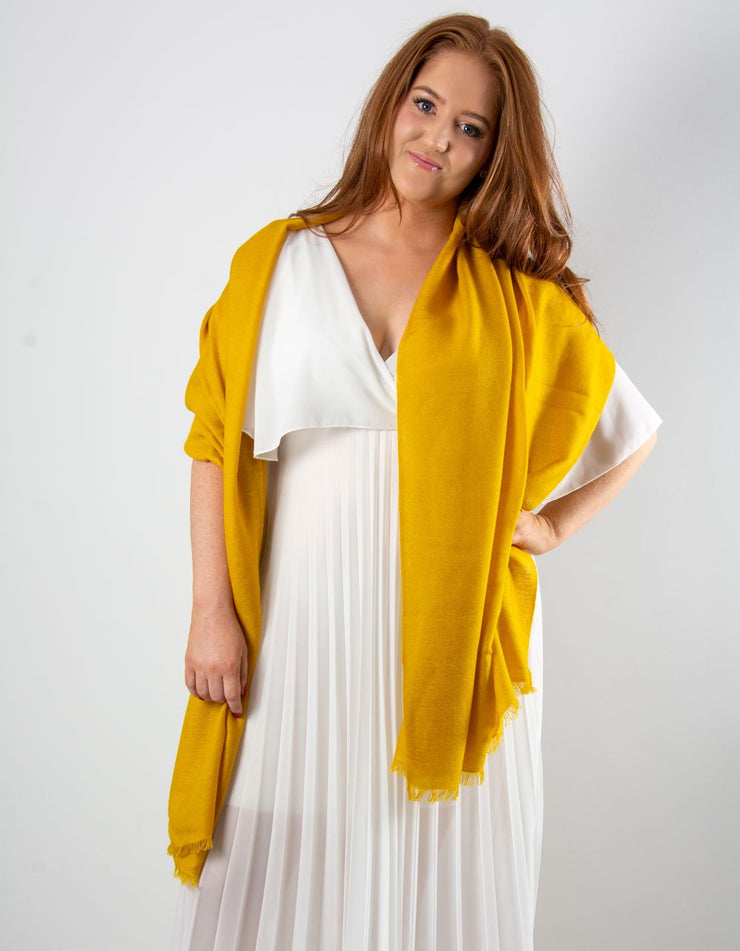 Mustard Cashmere Pashmina