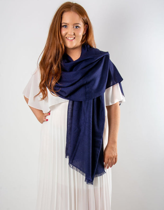 Navy Cashmere Pashmina