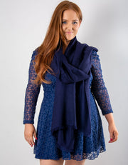 Navy Cashmere Pashmina