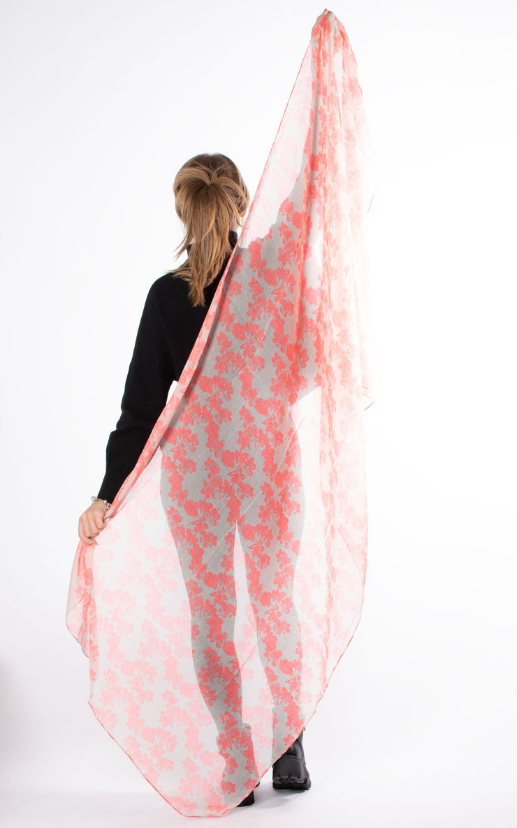 Neon Blooms Scarf | Pink