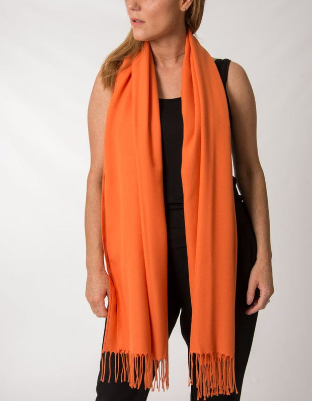 an image showing an orange pashmina