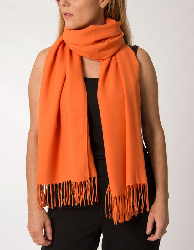 an image showing an orange pashmina