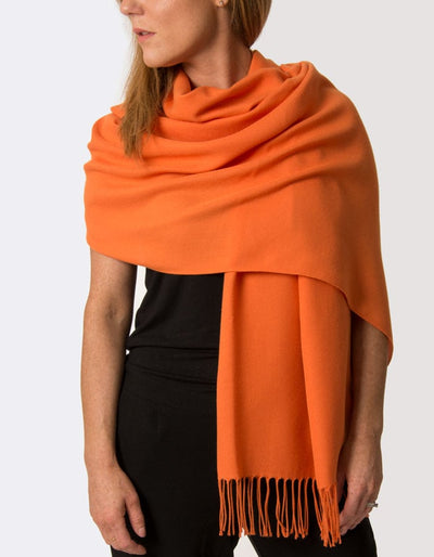 an image showing an orange pashmina