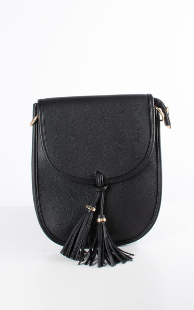 Oval Tassel Bag | Black