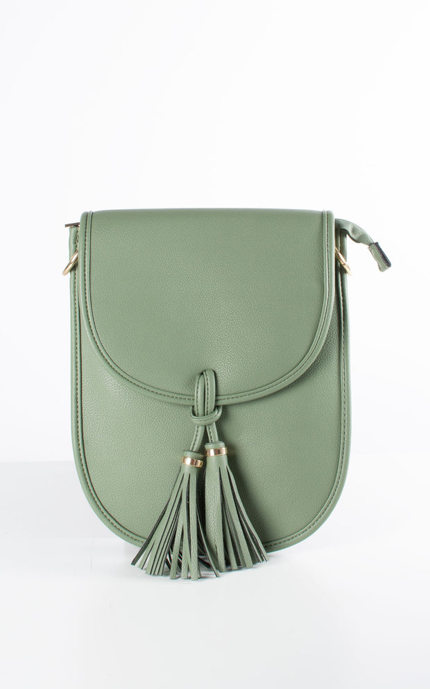 Oval Tassel Bag | Khaki