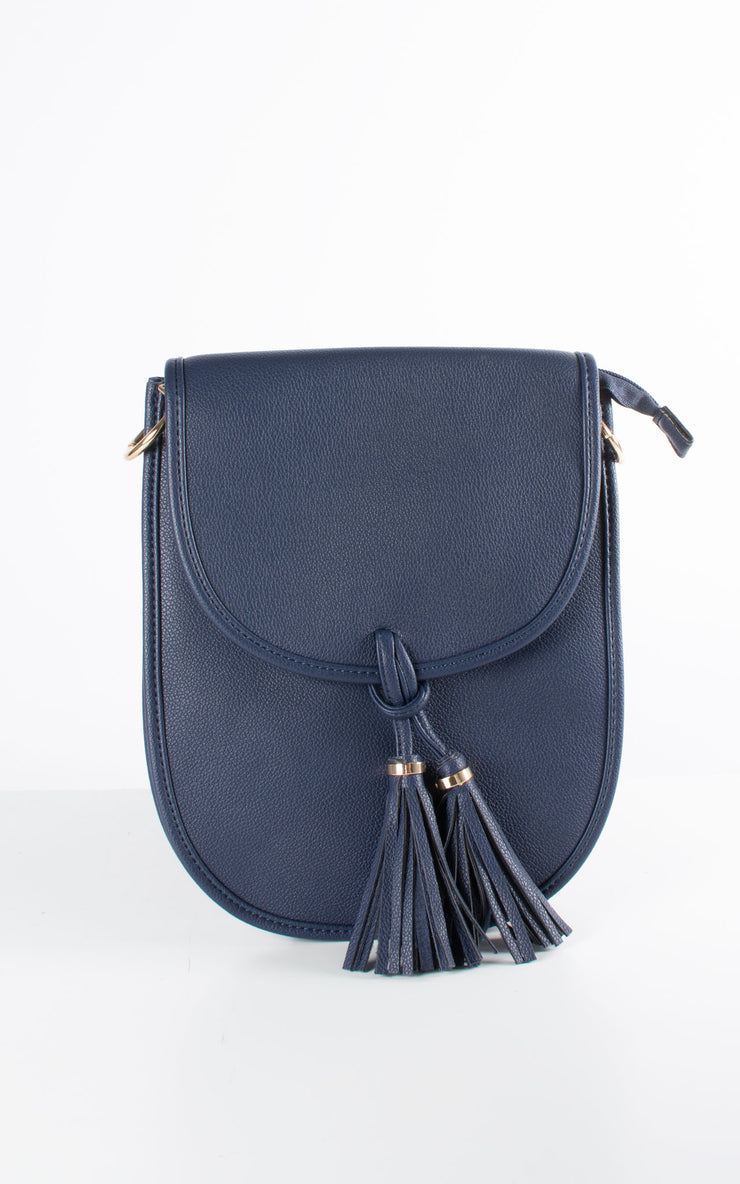 Oval Tassel Bag | Navy