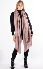 Oversized Pashmina Shawl Wrap Scarf - Mauve