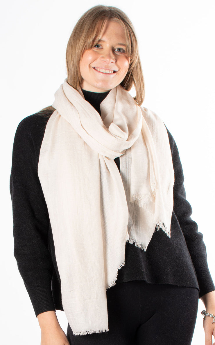 Oversized Pashmina Shawl Wrap Scarf - Pearl