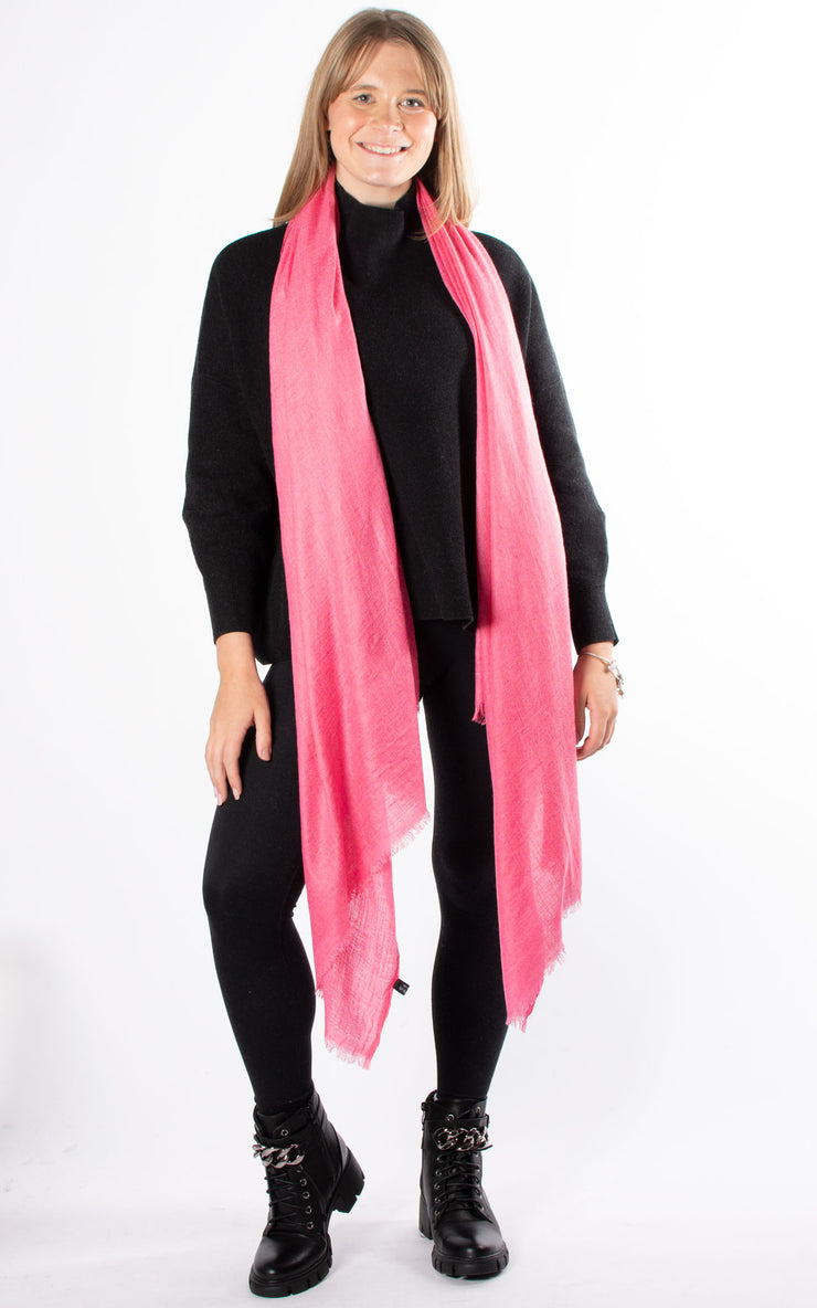 Oversized Pashmina Shawl Wrap Scarf - Pink