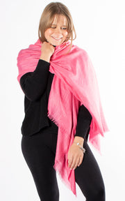 Oversized Pashmina Shawl Wrap Scarf - Pink