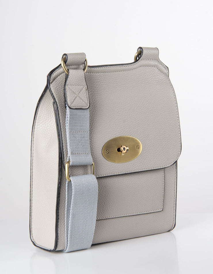 Pale Grey Messenger Bag