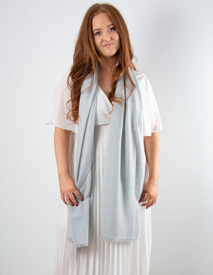 Silver Grey Cashmere Pashmina