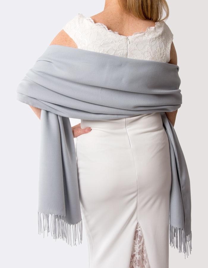 Womens Scarves Prom Shawls And Wraps Silver Wedding Pashmina