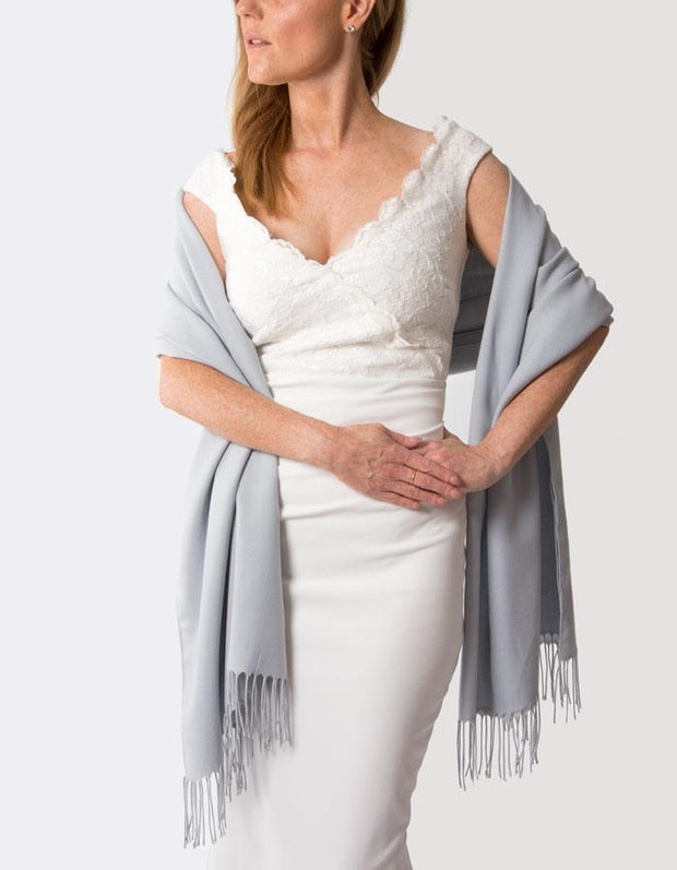 Silver Wedding Pashmina