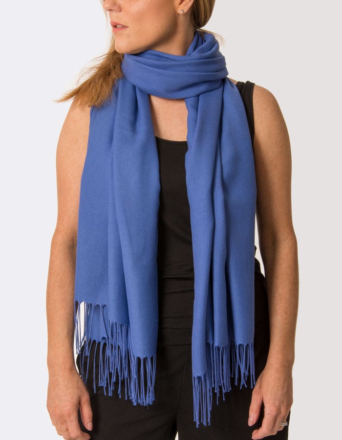 Image Showing Royal Blue Pashmina Shawl Wrap