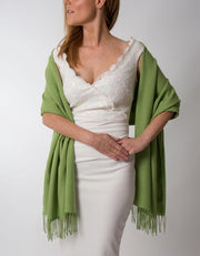 Pistachio Green Wedding Pashmina - Made In Italy