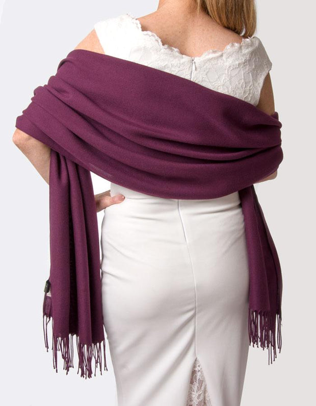 Plum Purple Wedding Pashmina