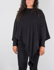 A poncho in black