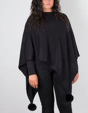 A poncho in black