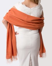 Pumpkin Orange Wedding Pashmina