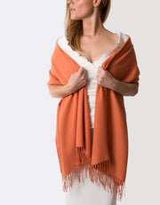 Pumpkin Orange Wedding Pashmina