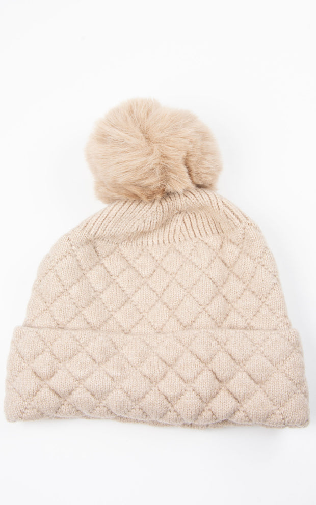 Quilted Hat | Beige