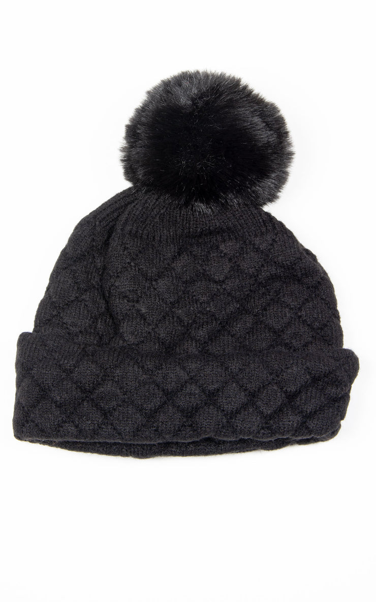 Quilted Hat | Black