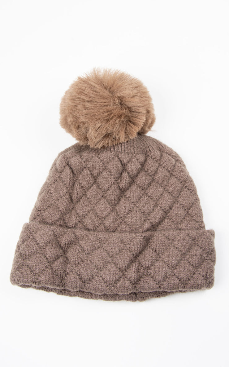 Quilted Hat | Brown