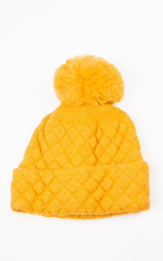 Quilted Hat | Mustard
