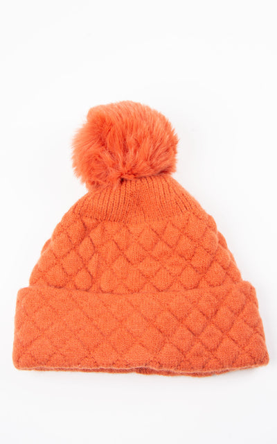 Quilted Hat | Orange