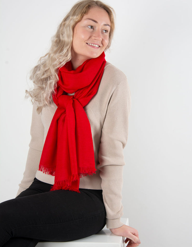 Red Cashmere Scarf