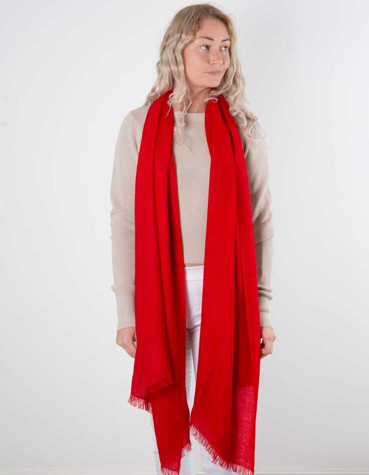 Red Cashmere Scarf