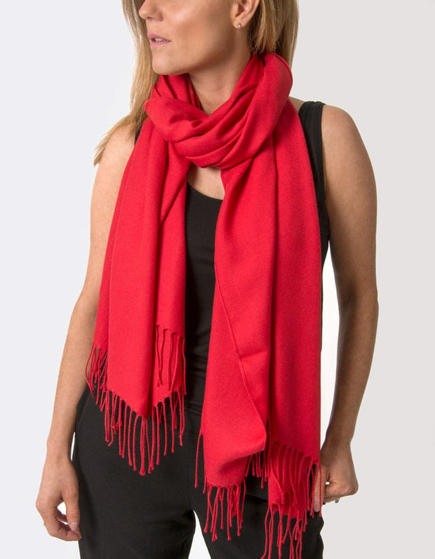 an image showing a red pashmina