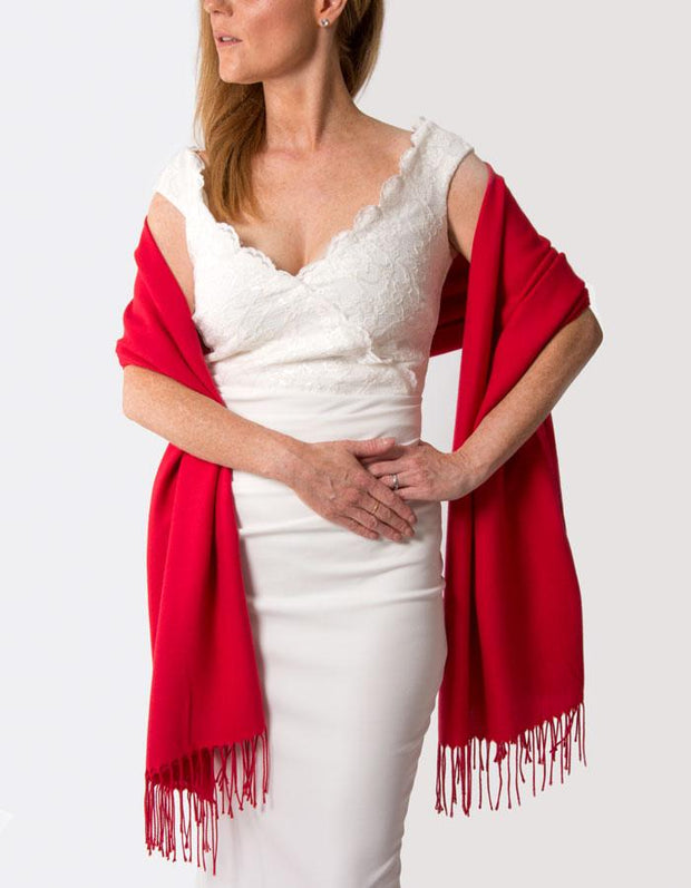 Red Wedding Pashmina