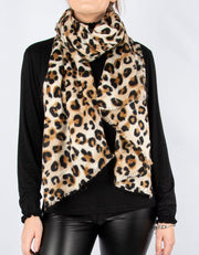 Frayed Edge Leopard Wool Mix