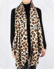 Frayed Edge Leopard Wool Mix