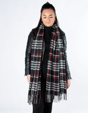 Tartan Blanket Scarf | Black