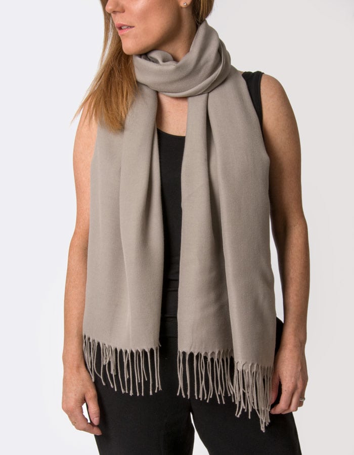 an image showing a taupe coloured pashmina