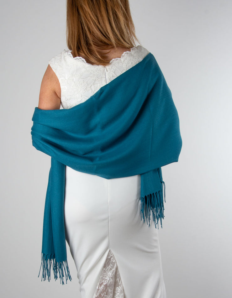 Teal Wedding Pashmina