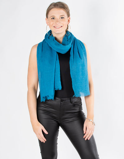 Lightweight Scarf Pashmina | Teal Blue