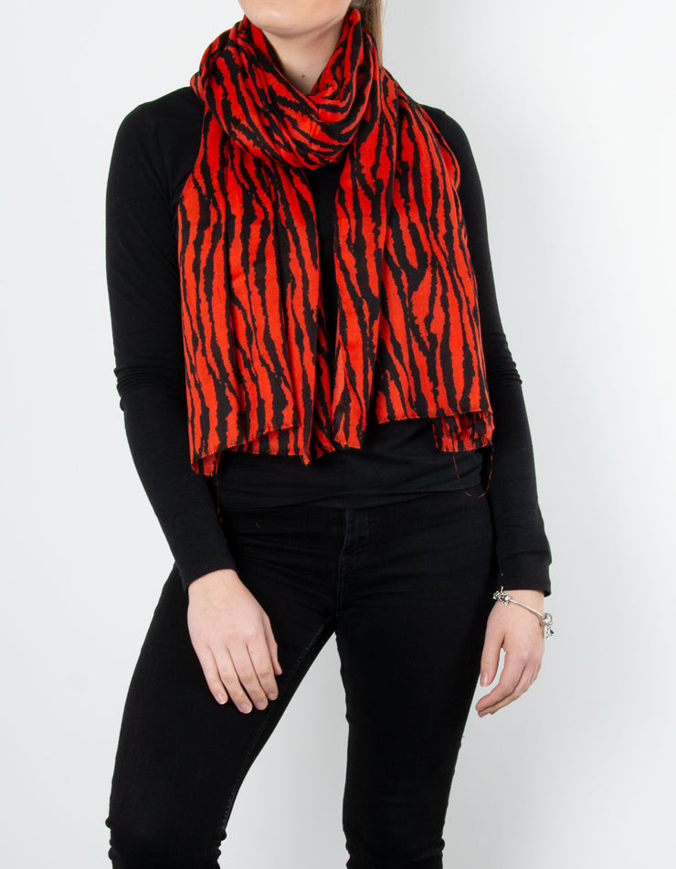 Tiger Scarf | Red