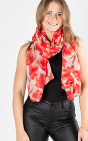 Tulip Print Scarf | Pink