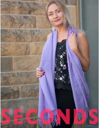 Violet Purple Pashmina Shawl Wrap Scarf | SECONDS