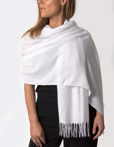 an image showing a white pashmina