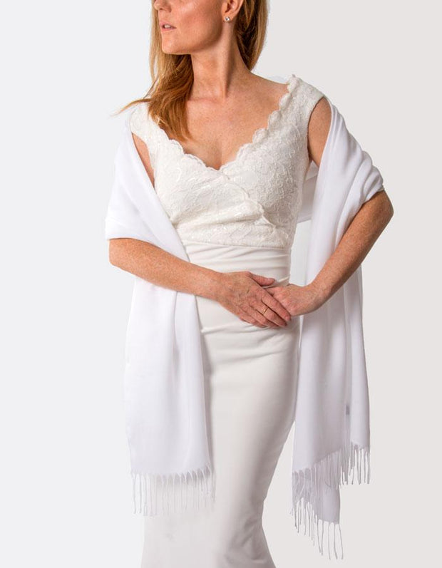 White Wedding Pashmina